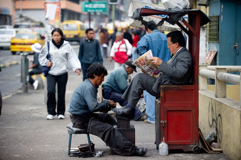 Waxed Shoes and Hair in Quito