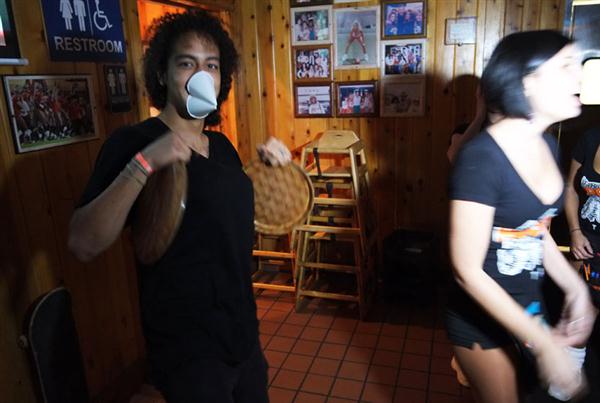 Manny in Hooters for a Birthday