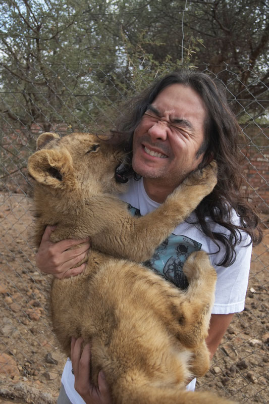 Holding Baby Lions in South Africa