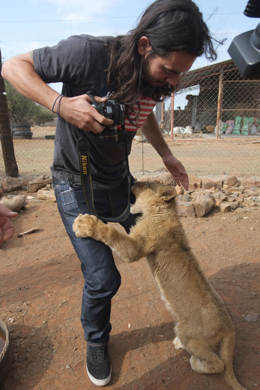 Holding Baby Lions in South Africa